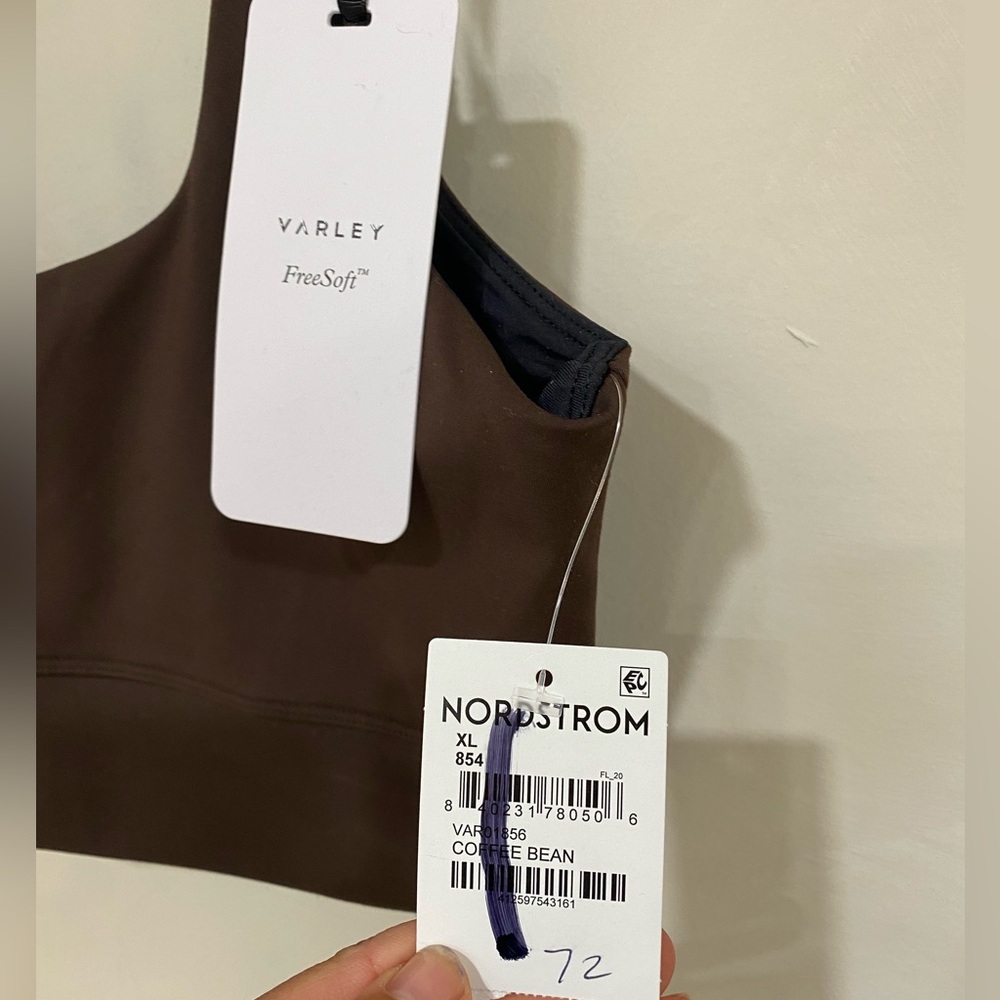Varley FreeSoft Cori Sports Bra Coffee Bean Brown XL NWT - Picture 7 of 9